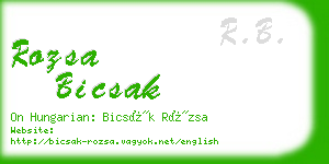 rozsa bicsak business card